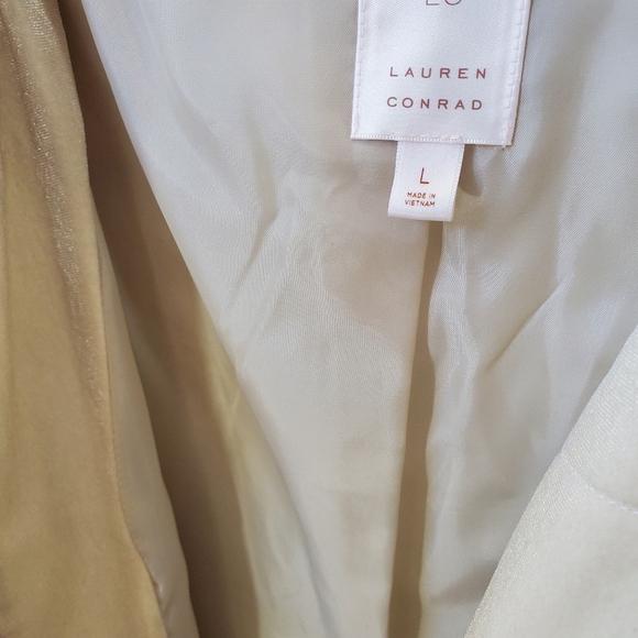 LC Lauren Conrad Women's Cream Quilted Jacket Size Large - Picture 6 of 9